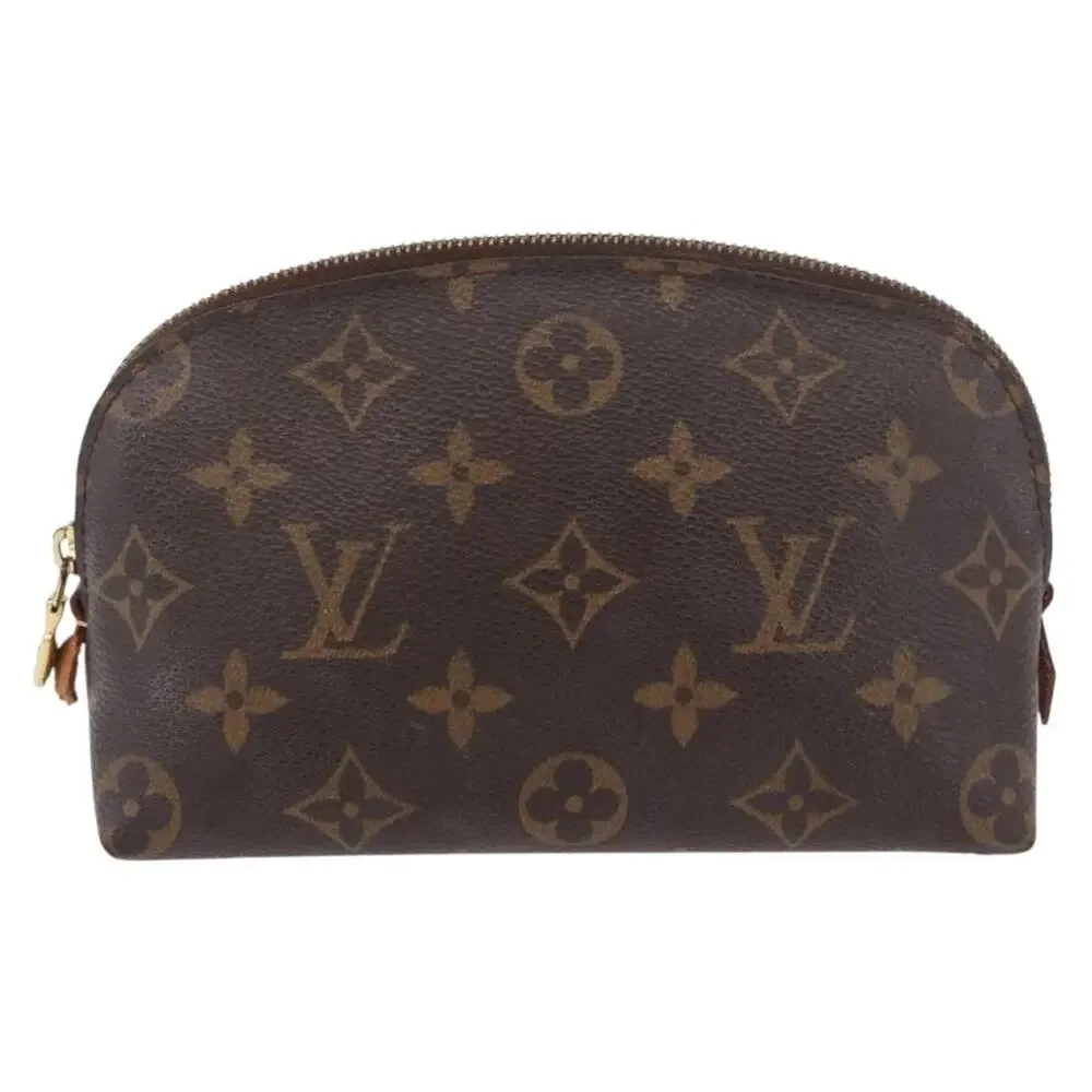 Louis Vuitton Monogram Pochette Cosmetic PM Pouch Brown